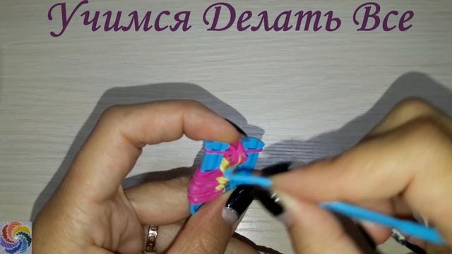 Колечко из резинок "Розочка"/Ring of gum "Rose" смотреть онлайн