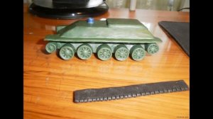 ТАНК Т-34 ИЗ ПЛАСТИЛИНА TANK T-34 PLASTICINE