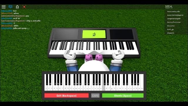 Roblox piano keyboard v1.1 -Mario theme смотреть онлайн