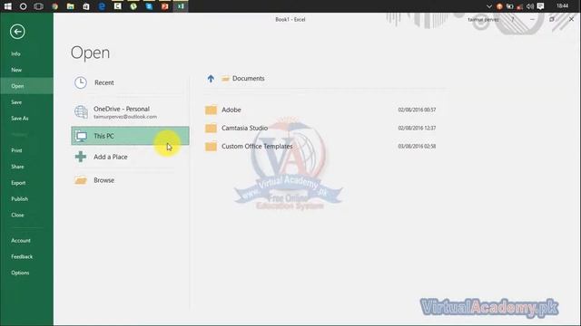 File Menu In Microsoft Excel | Microsoft Excel Complete Tutorials. 05