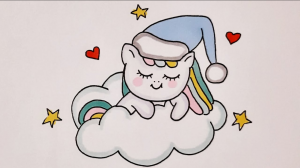 Как нарисовать МИЛОГО ЕДИНОРОГА НА ОБЛАКЕ_рисунки для срисовки_How to draw a CUTE UNICORN ON a CLOUD