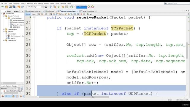 004 Packet Sniffer UI using netbeans IDE and Swing in Java (p74) смотреть онлайн