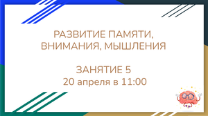 ТРЕНИРУЕМ мозг_ЗАНЯТИЕ_5_память внимание мышление