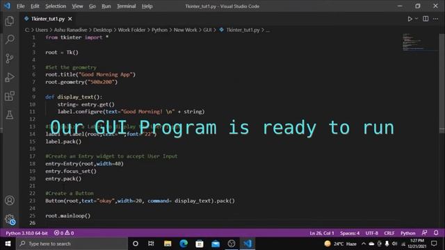 Simple Tkinter Python App Tutorial | DotCode Tutorials | смотреть онлайн