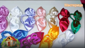 Посмотрите какая красота!! Резинка для волос бантики сделаем сами