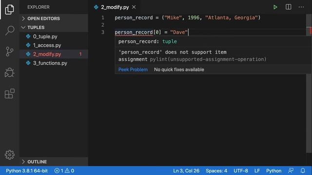 Python Tutorial for Beginners #19 - Tuples