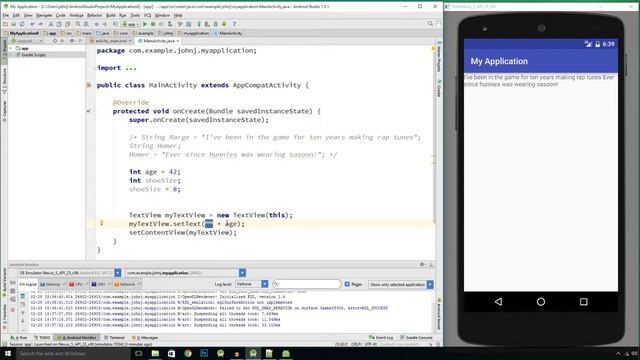 Learn Java with Android Studio (5) Understanding integer variables смотреть онлайн