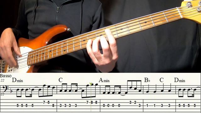 Coraline - Maneskin - play along bass tabs and score