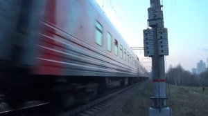 Электровоз ЭП2К с фирменным поездом Саратов №9 Москва - Саратов