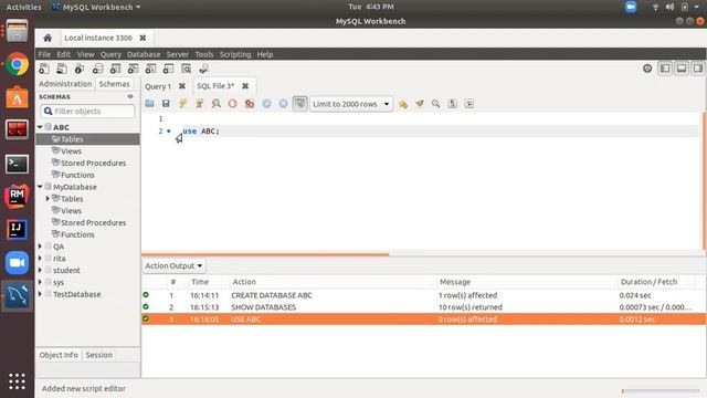 Section 5 : MySQL- Creating Tables in a Database