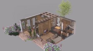 Планировка коттеджа в стиле Джапанди ( Japandi ) объединив архитектурные направления: japan и scandi