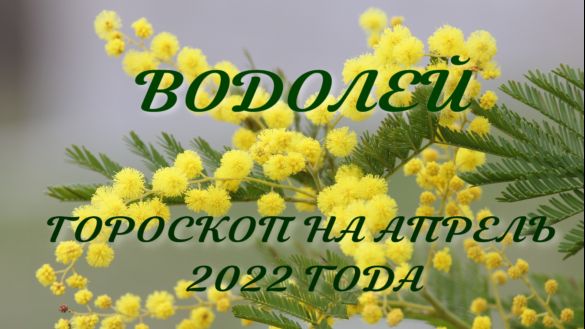 Водолей гороскоп на апрель 2022 года.