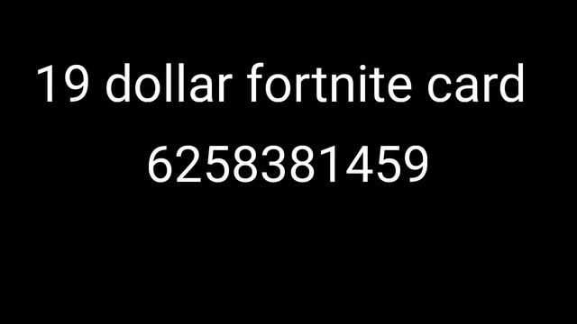 19 dollar fortnite card roblox Id code смотреть онлайн