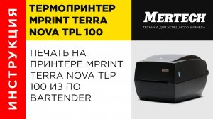 Печать на принтере MPrint Terra Nova TLP 100 из ПО BarTender