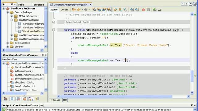 ITEC219 Visual Programming with Java -Errors and Conditions Part 2 of 3 смотреть онлайн