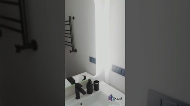 Стильный дизайн ванной комнаты с чёрными элементами?