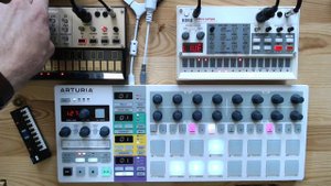 Korg Volca Sample + Keys + BeatStep Pro - Jam #4 - Techno