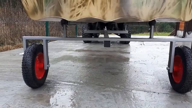 Разборная телега для слиповки  мотолодки Романтика и других . смотреть онлайн