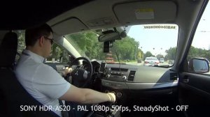 Sony HDR-AS20 1080p 50fps (PAL) - SteadyShot OFF - съемка днем