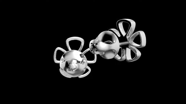 Серьги Classic с бриллиантами из золота белого цвета 750 пробы