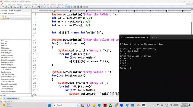 Java tutorial - 3D Array example - Java full stack tutorial by lokesh jammugani