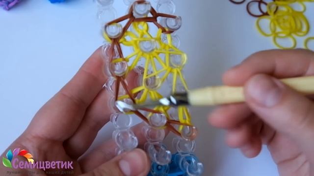Как сплести объёмное сердце из резинок Rainbow Loom / Loom Bands