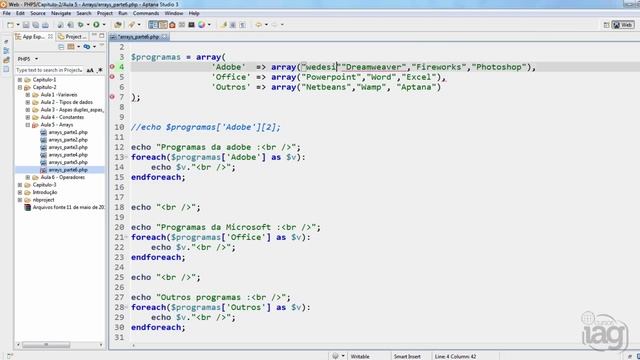 php5  CAPÍTULO 2   AULA 13   Arrays parte 6