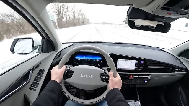 2023 Kia Niro EV Wave - Snowy POV Test Drive (Binaural Audio) смотреть онлайн