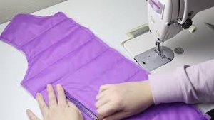 2 ч. Как шить стеганую куртку. Карманы на молнии.