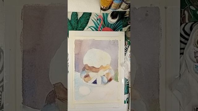 #вебинар#рисование Вебинар акварель "Пасхальный кулич" от Центра Развития личности "Слушай свое тел