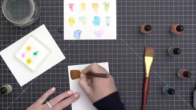 How To Create Quick & Easy Watercolor Backgrounds With Avery Elle Liquid Watercolors - Satur-YAY! смотреть онлайн