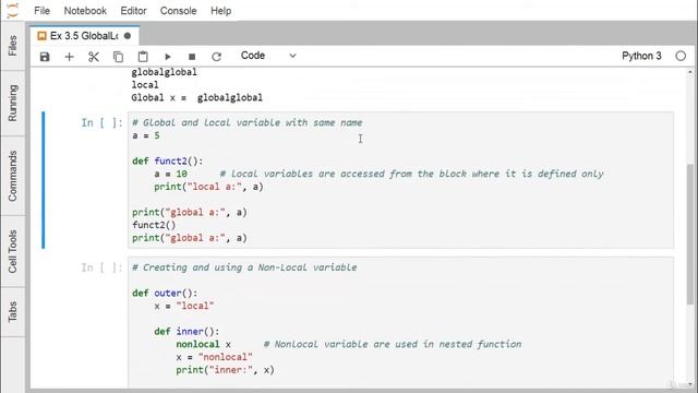 Tutorial 16 -Python Global,Local And Nonlocal variables