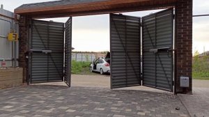 Распашные ворота "гармошка" с автоматикой CAME