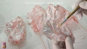 Как эффектно украсить торт БЕЗ НАСАДОК бюджетным декором! Декор из РИСОВОЙ БУМАГИ! Белковый крем