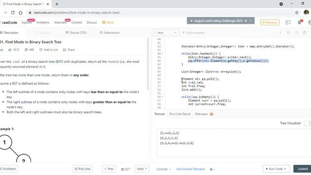 LeetCode 501 Find Mode in Binary Search Tree - FAANG Interview Question.