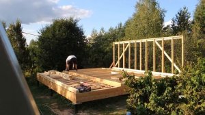 Каркасный дом в 2 руки. 6х6. часть 3. Стены.