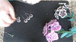 Флоксы из бисера.  Мастер - класс. Бисероплетение.