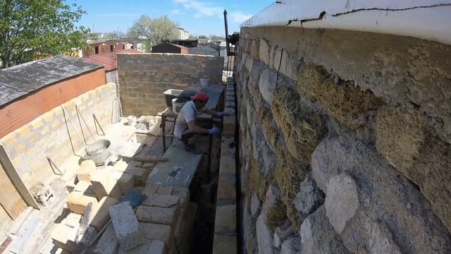 Кладка камня из ракушечника № 41 СТРОИТЕЛЬСТВО ГАРАЖА смотреть онлайн