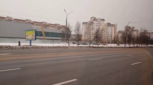 Поездка на троллейбусе МАЗ-215Т #235 маршрут 4. По проспекту Строителей до Политехнического колледж