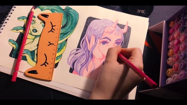 Рисую и рассказываю о мифических существах - обзор маркеров Arrtx смотреть онлайн