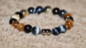 Монобраслет "Соколиный глаз". Натуральный камень соколиный глаз.