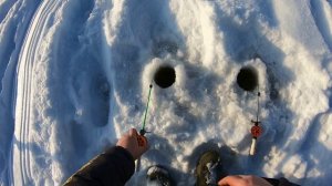 Зимняя рыбалка на сопу. Река Вятка.