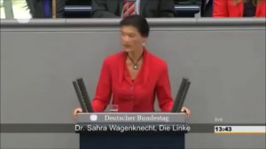 Скандал в Бундестаге Сара Вагенкнехт обвинила Меркель и Обаму в разжигании вои