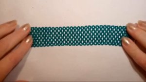 Широкая сетка из бисера для браслета .