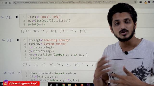 Python Practice Map Filter Reduce || Lesson 7 || Python Placements || Learning Monkey ||