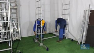 Монтаж (сборка) алюминиевой вышки тура ВТ6. Вышка тура Alumet ВТ6. ДИРС Монтаж