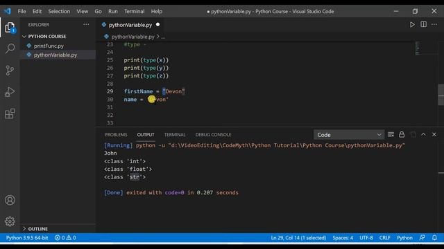 Variables, DataTypes and TypeCasting in Python | Python Beginner Tutorial in Hindi || CODE MYTH