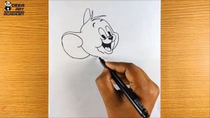 VERY EASY ! how to draw JERRY for KIDS || How to draw Jerry mouse from Tom and Jerry step by step