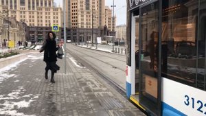 2 трамвая резервом и конфликт бомжей с вагоновожатым трамвая А,27.03.2022
