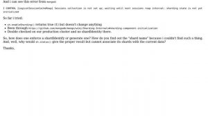 Databases: No shardIdentity document - MongoDB
